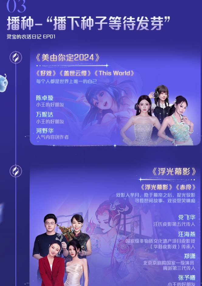 王者荣耀2024共创之夜演出节目单